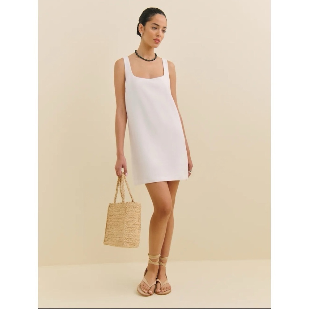 NWT Reformation Hamley Linen Mini Dress White 2 - Picture 16 of 16